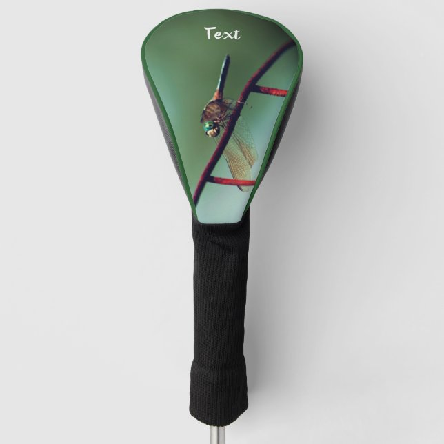 Dragonfly On Wire Fence Personalized  Golf Head Cover (Front)