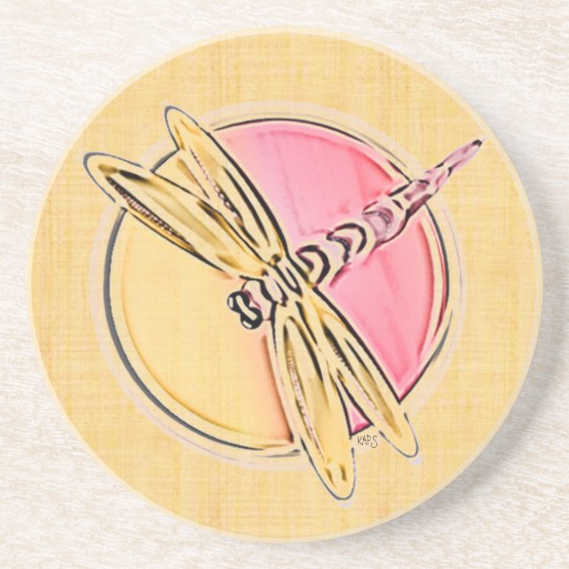 Dragonfly Outline Coaster (Front)