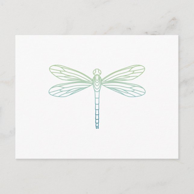 Dragonfly Outline Postcard (Front)