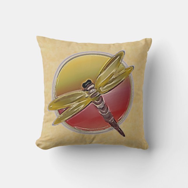 Dragonfly Paintbrushed Pillows (Front)