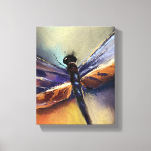 Dragonfly painting canvas print