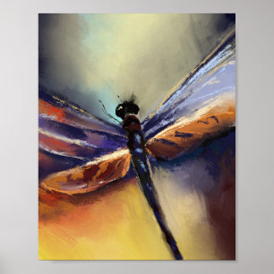 Dragonfly painting poster