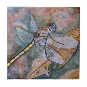 dragonfly painting tile