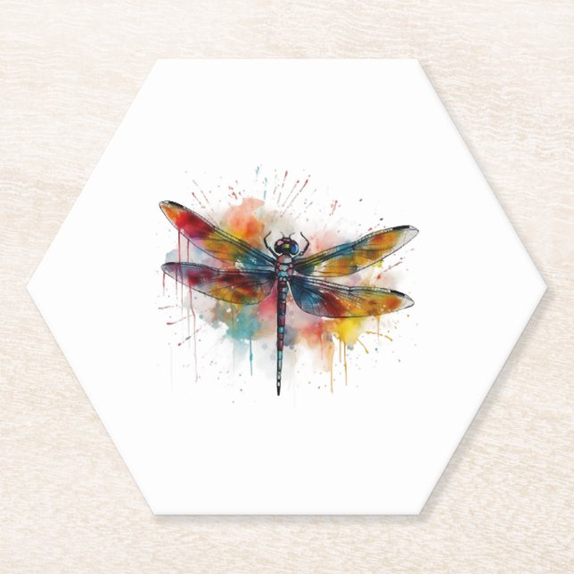 Dragonfly   paper coaster (Front)