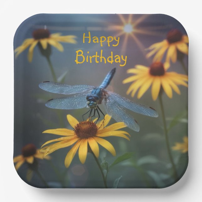 Dragonfly  paper plate (Front)