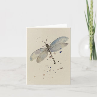 Dragonfly pastel card