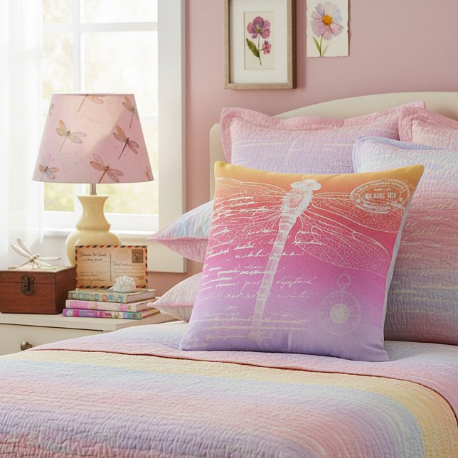 Dragonfly pastel gradient cushion (Creator Uploaded)