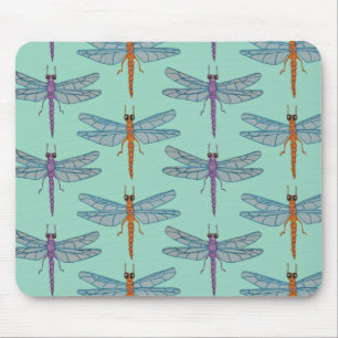 Dragonfly pattern mouse mat