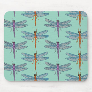 Dragonfly pattern mouse mat