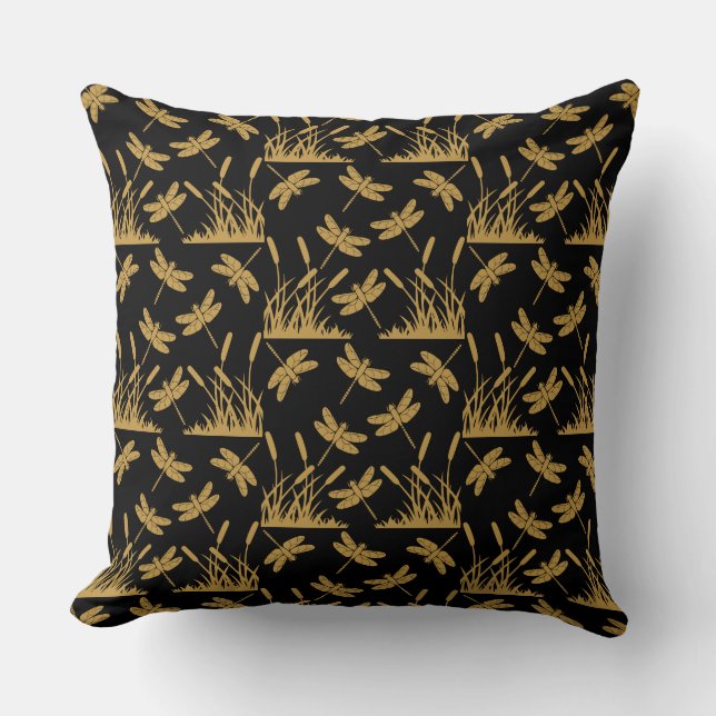 Dragonfly Patterned Decor Cushion (Front)