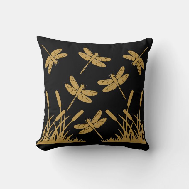 Dragonfly Patterned Decor Cushion (Front)