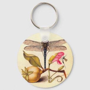 Dragonfly, Pear, Carnation, and Insect Key Ring