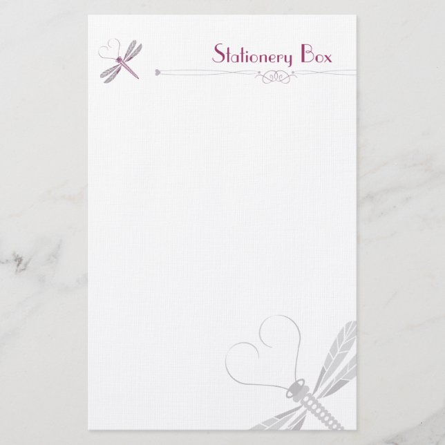 Dragonfly Personal Note Paper (Front)