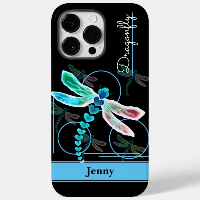Dragonfly Personalised (Blue) Case-Mate iPhone Case (Back)