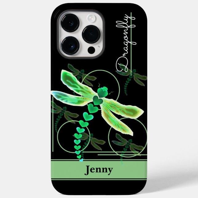 Dragonfly Personalised (Green) Case-Mate iPhone Case (Back)