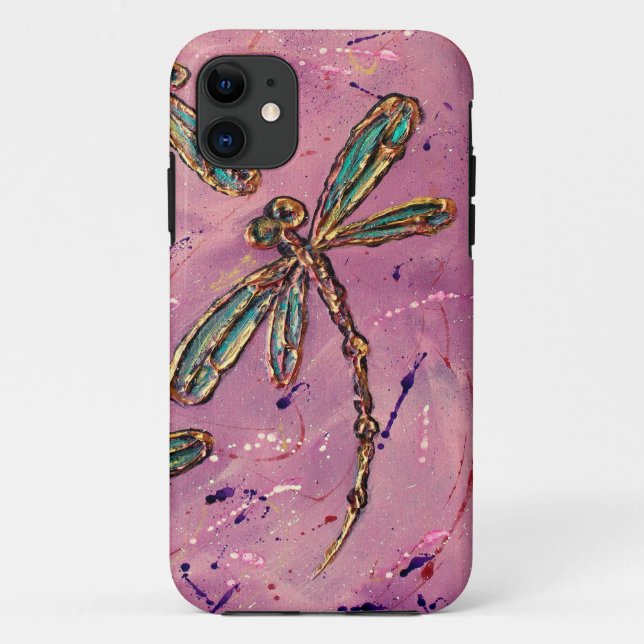 Dragonfly Pink Fizz Case-Mate iPhone Case (Back)