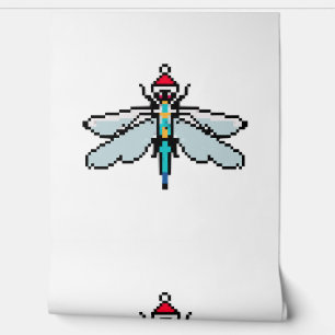 Dragonfly Pixelated Christmas - Funny Dragonfly Wallpaper