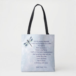 Dragonfly Poem Tote Bag