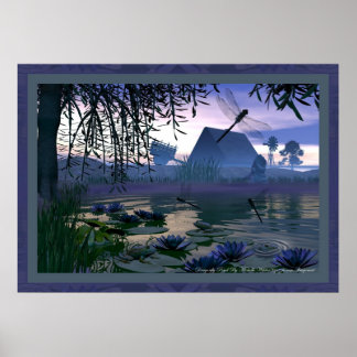 Dragonfly Pond By Michelle Wilder Poster