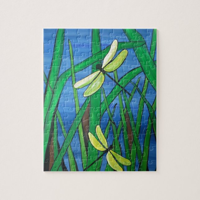 Dragonfly Pond Jigsaw Puzzle (Vertical)