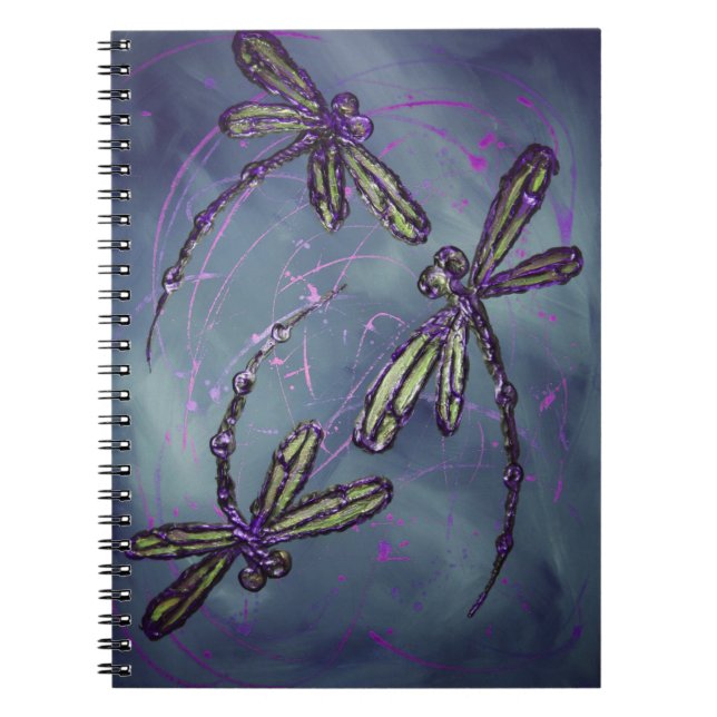 Dragonfly Purple Night Flit Notebook (Front)