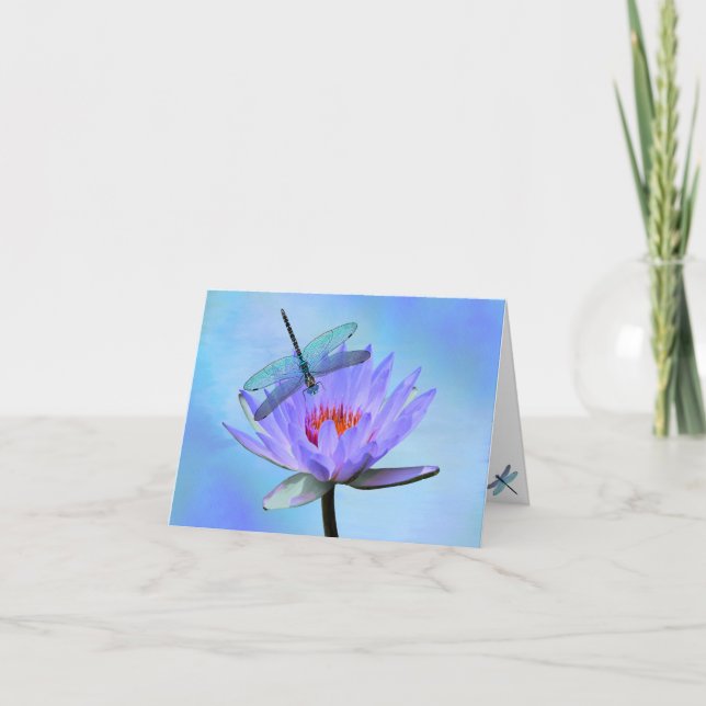Dragonfly Rememberance Quote Sympathy Card (Front)