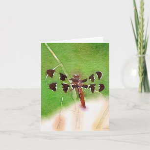 Dragonfly Resting on grass note card