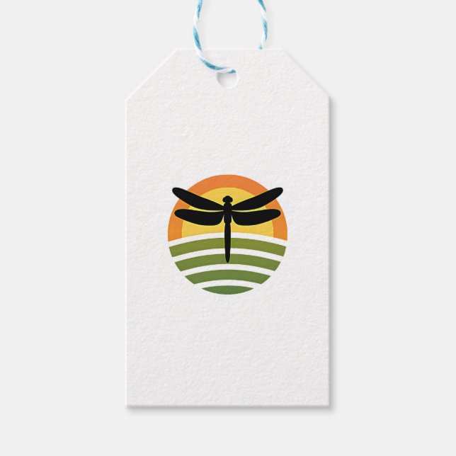 Dragonfly Retro (1) Gift Tags (Front)