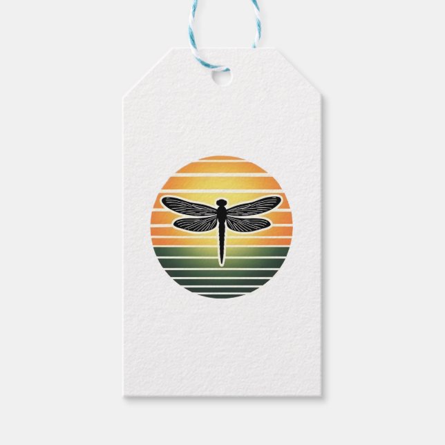 Dragonfly Retro (3) Gift Tags (Front)