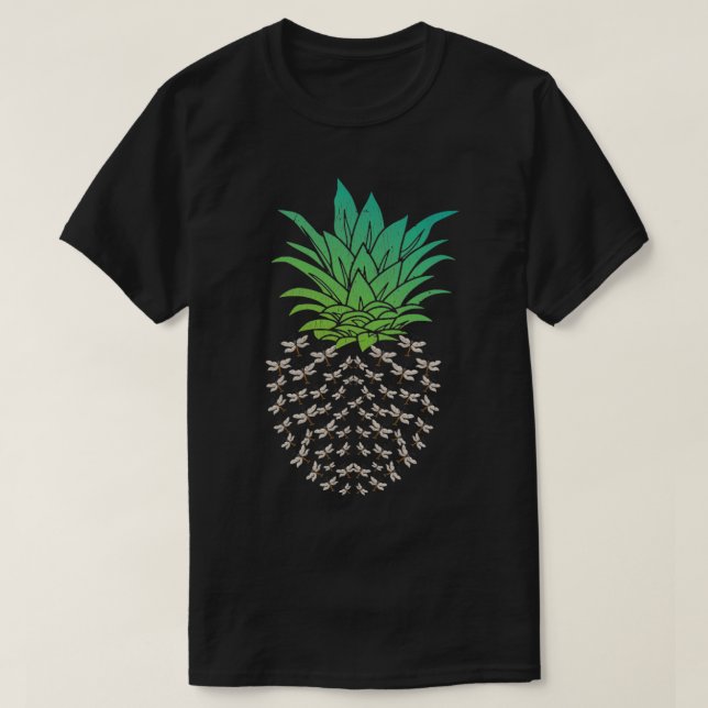 Dragonfly Retro Pineapple T-Shirt (Design Front)
