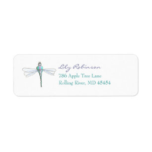 Dragonfly return address label