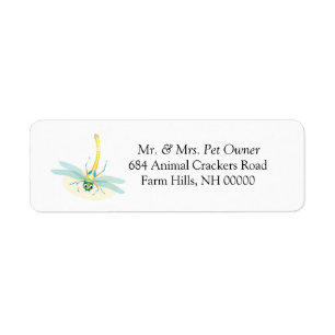 Dragonfly Return Address Labels Stickers