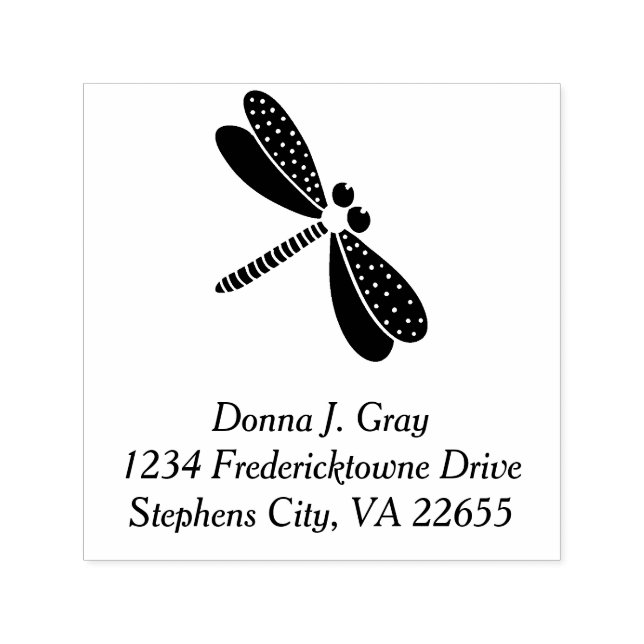 Dragonfly Return Address | Self-inking Stamp (Design)