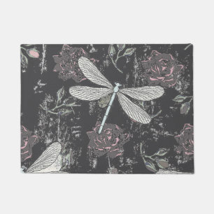 Dragonfly & Roses Doormat