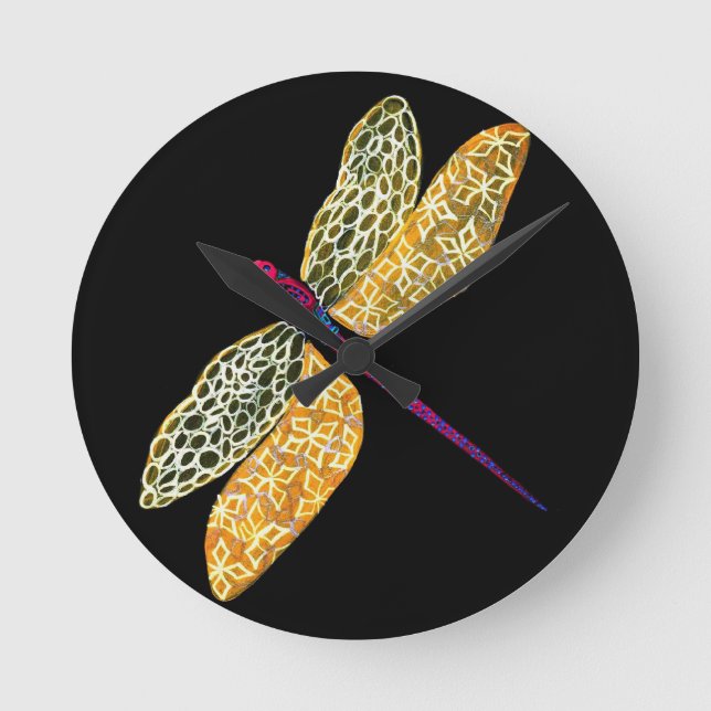 Dragonfly Round Clock (Front)