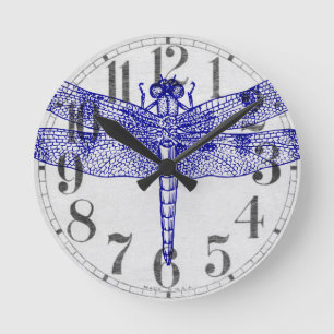 Dragonfly Round Clock