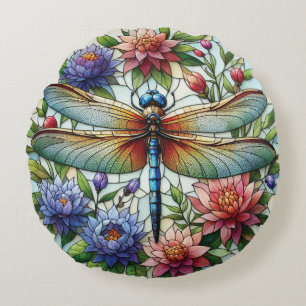 Dragonfly Round Pillow