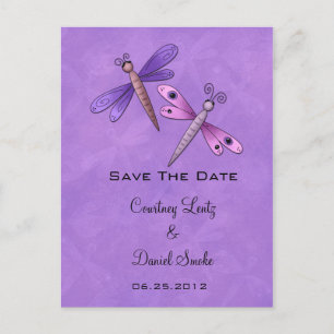 Dragonfly Save The Date Announcement Postcard