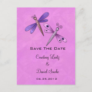 Dragonfly Save The Date Announcement Postcard