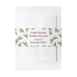 Dragonfly Shampoo Bar Soap Band Wrap Packaging Invitation Belly Band