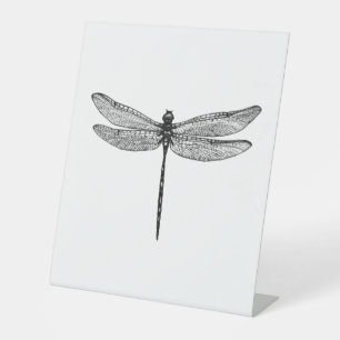 Dragonfly Sketch Pedestal Sign