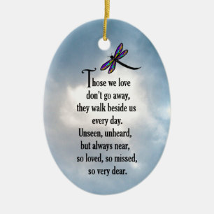 Dragonfly "So Loved" Poem Ceramic Tree Decoration
