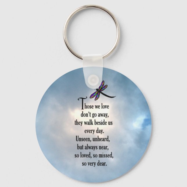 Dragonfly "So Loved" Poem Key Ring (Front)