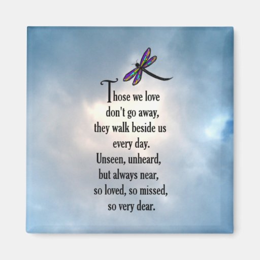 Image of Dragonfly "So Loved" Poem Magnet