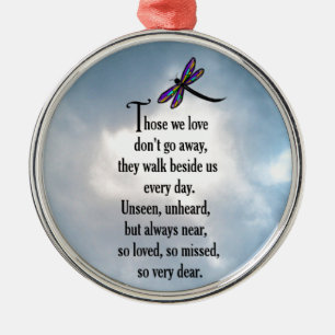 Dragonfly "So Loved" Poem Metal Tree Decoration