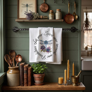 Dragonfly - spirit of new possibilities tea towel