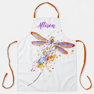Dragonfly splatter personalised Apron