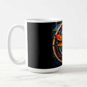 dragonfly stained glass coffee mug