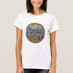 Dragonfly-Stained Glass Design  T-Shirt