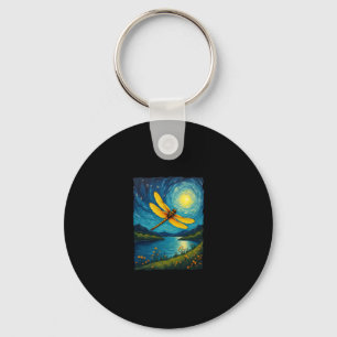 Dragonfly Starry Night (1) Key Ring